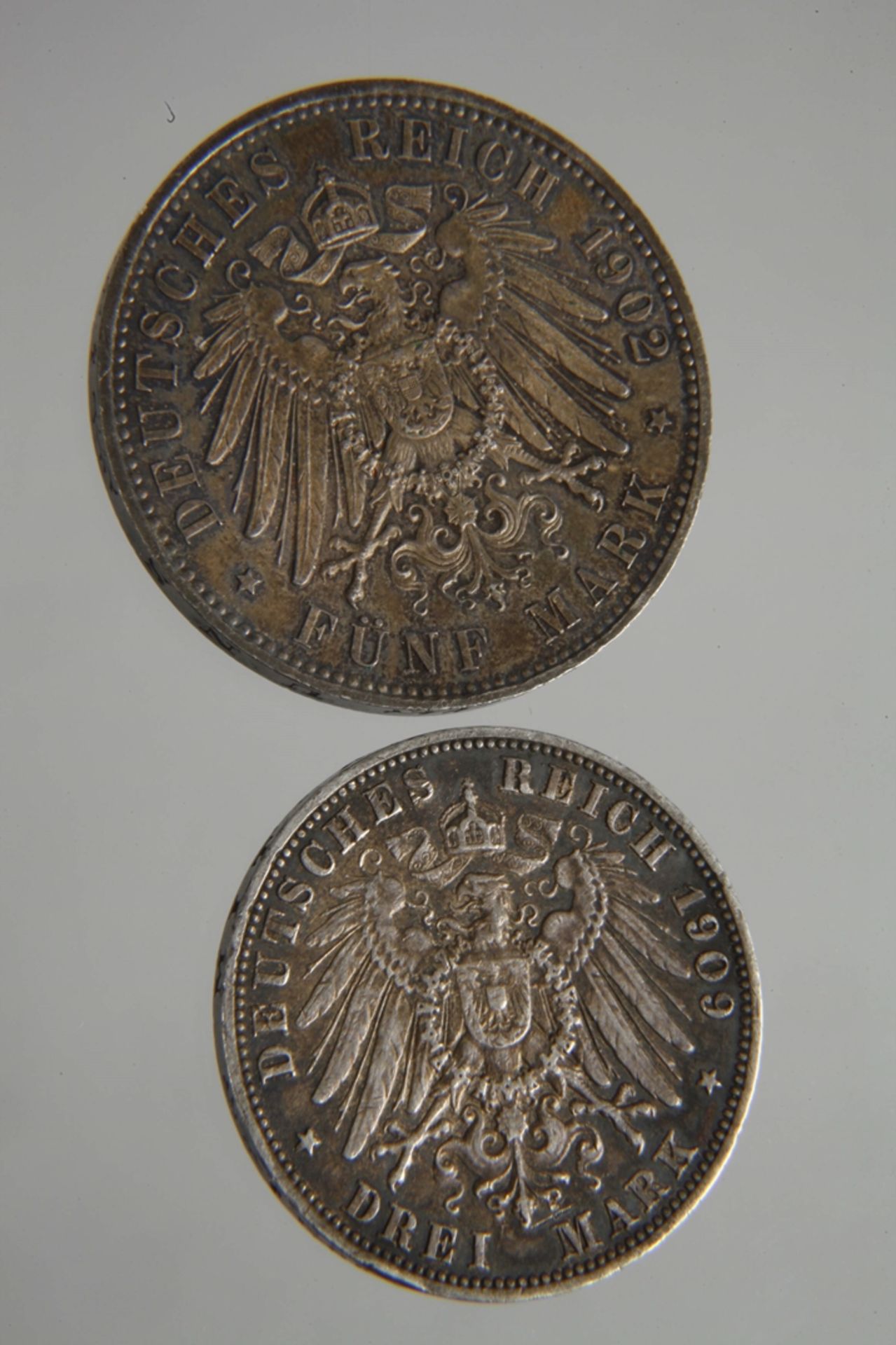 Two silver coins Saxony - Image 3 of 3