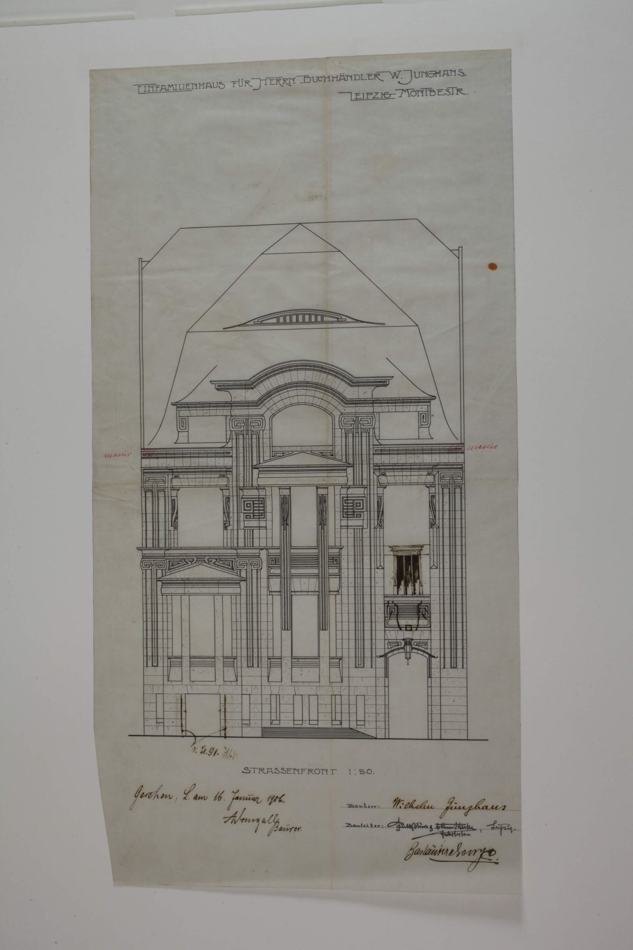 Paul Möbius, Entwurf Wohnhaus Junghans</b> - Image 2 of 5