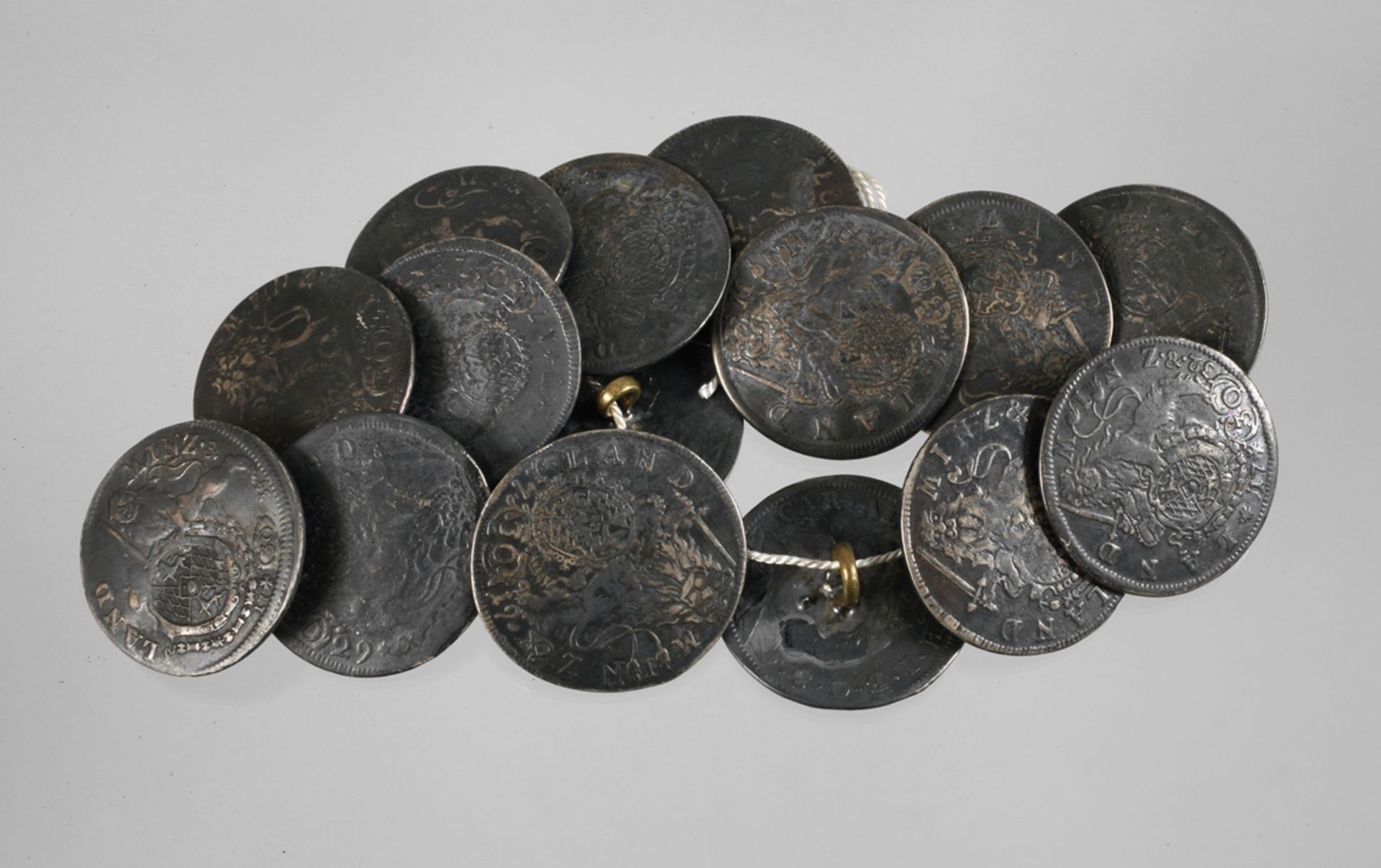 Convolute of historical coin buttons