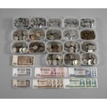 Collection coins and banknotes GDR