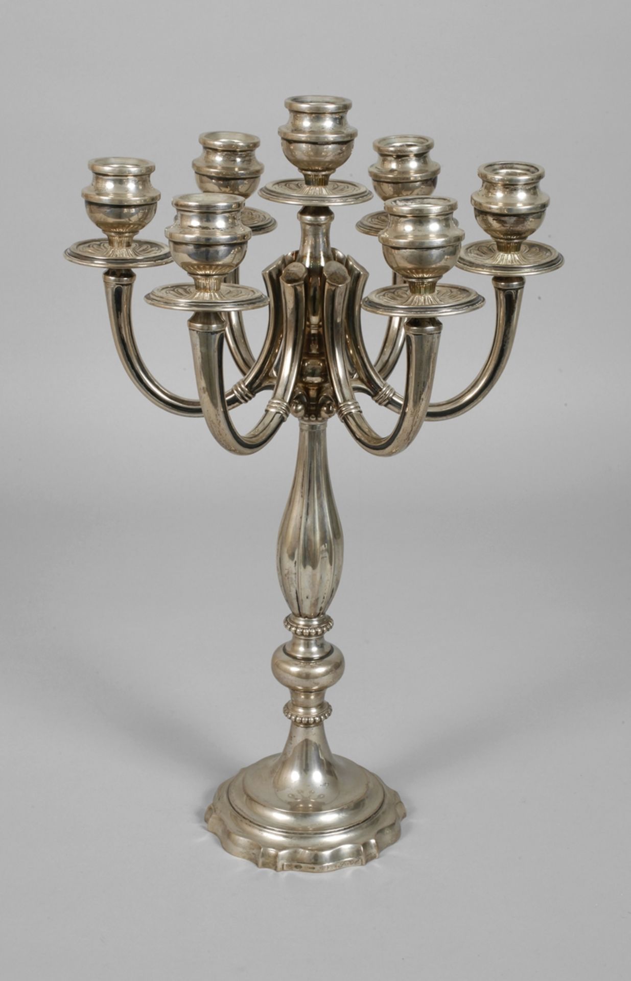 Seven-armed candelabra, silver