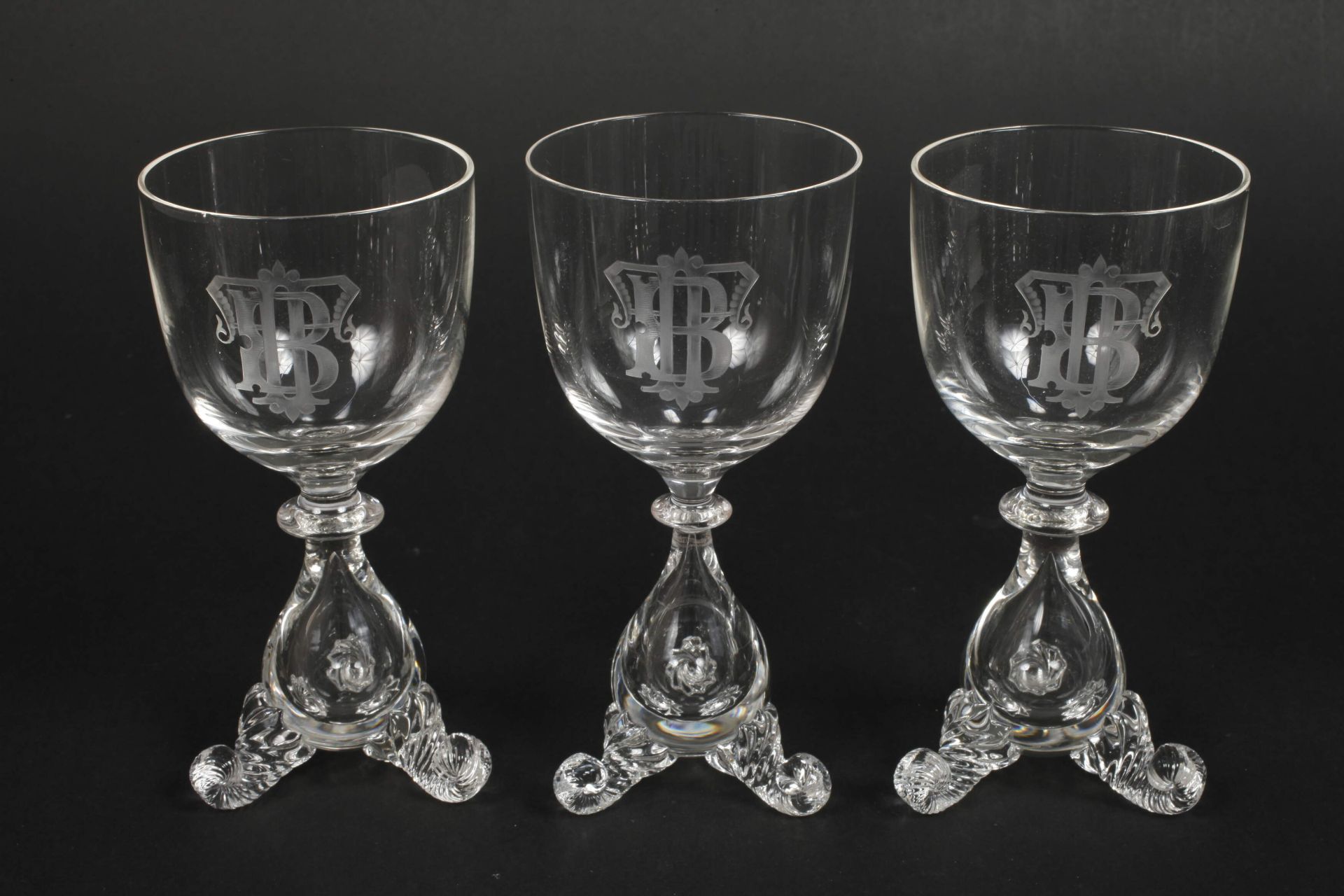 Historicism glass set with carafe  - Image 6 of 9