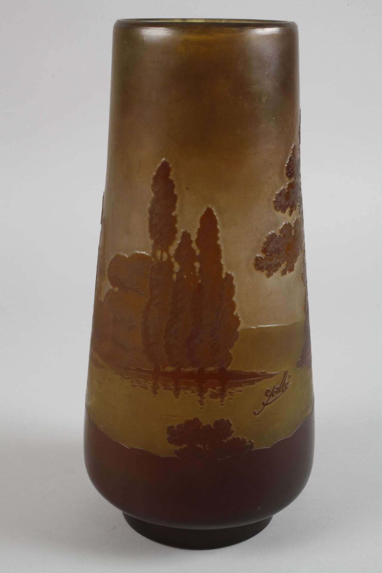 Émile Gallé vase with landscape decoration - Image 3 of 6