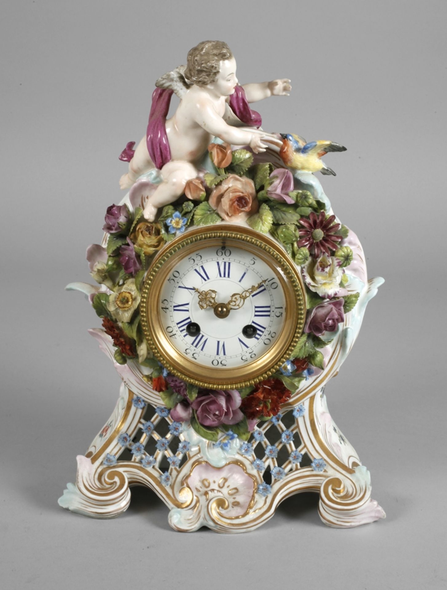 France splendid table clock with cupid