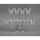 Nine Orrefors wine glasses