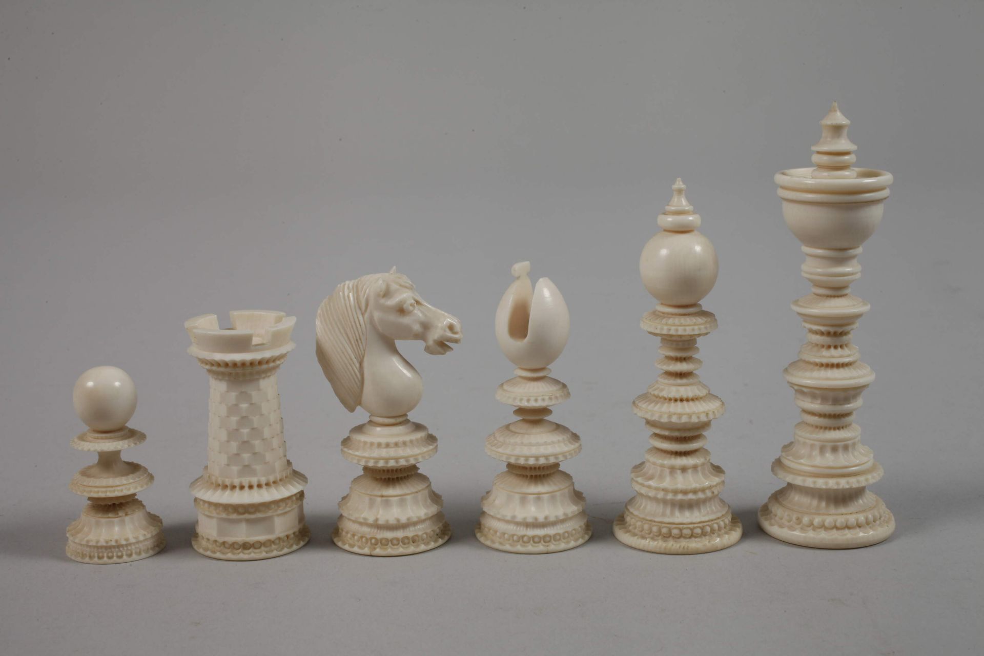 Schachspiel Elfenbein - Bild 2 aus 5