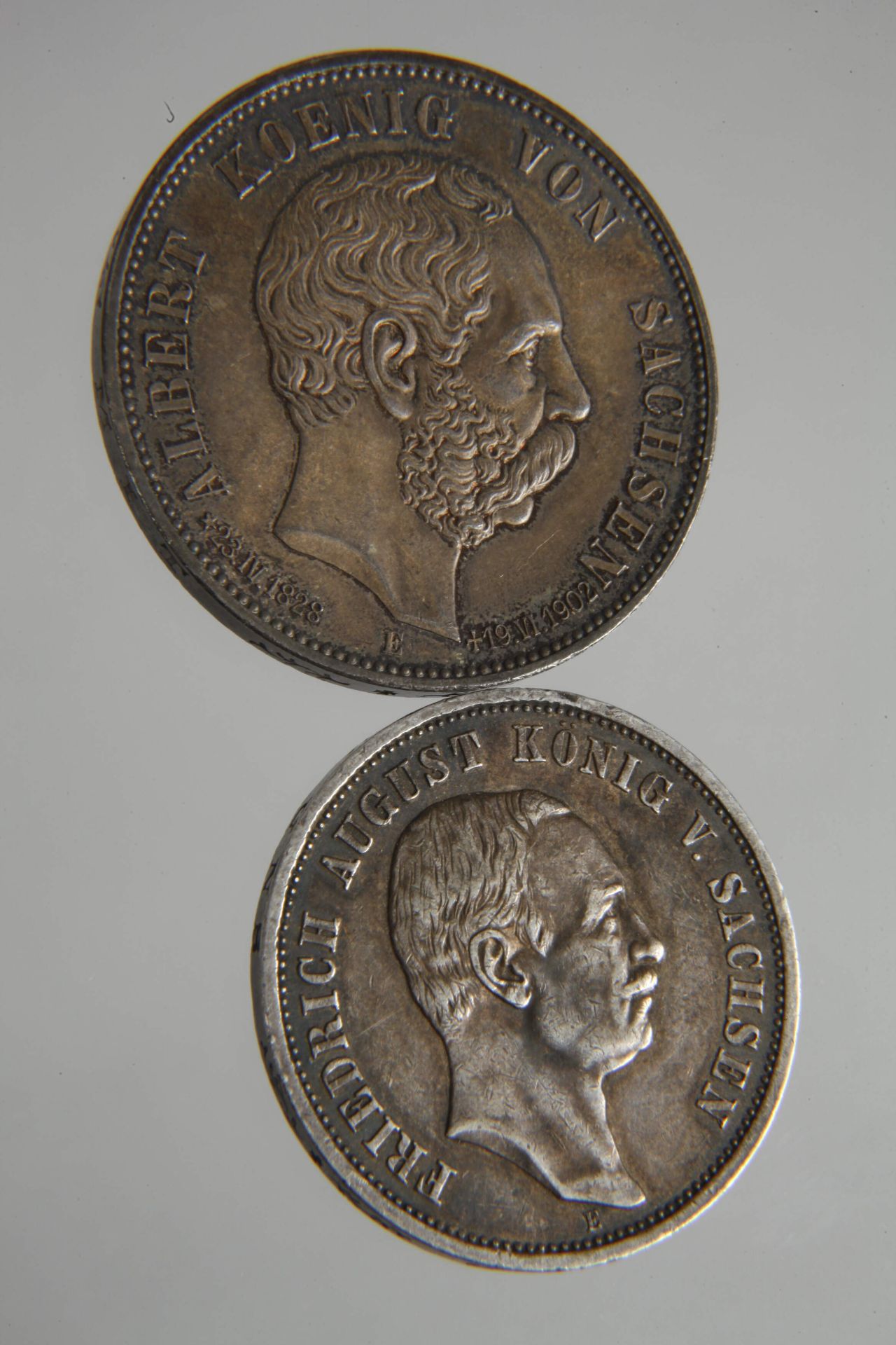 Two silver coins Saxony - Image 2 of 3