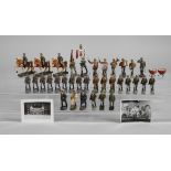 Convolute of mass soldiers on parade and two photos
