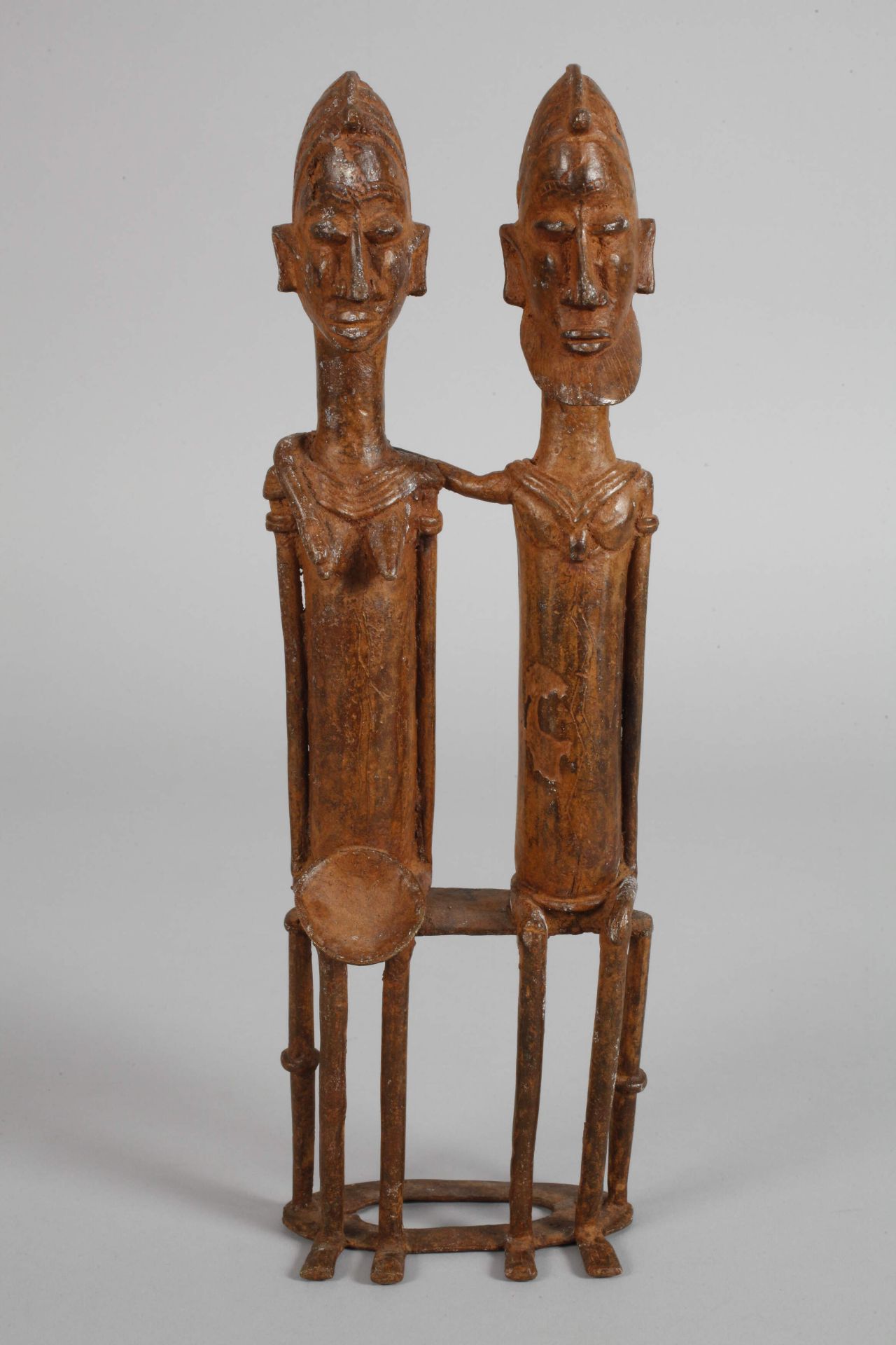 Four bronzes Benin - Image 2 of 10