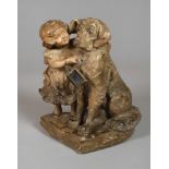Lemaire, table lamp, child with dog