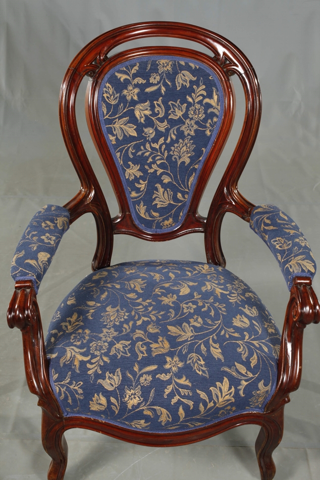 Pair of neo-baroque armchairs - Image 3 of 7