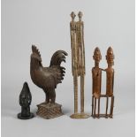 Vier Bronzen Benin