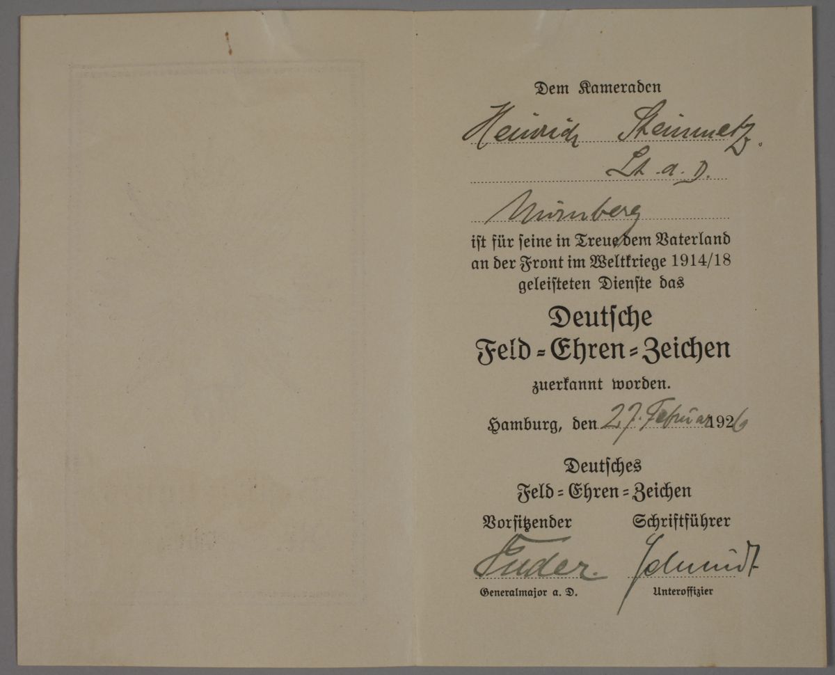 Large bequest of documents from the 1st World War - Image 18 of 22