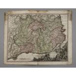 Johann Baptist Homann, copper engraving map of Catalonia