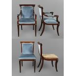 Four classicist chairs