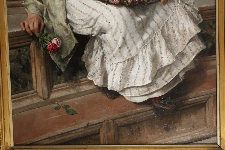 Franz Ruben, "Venezianische Blumenverkäuferin" - Image 8 of 12