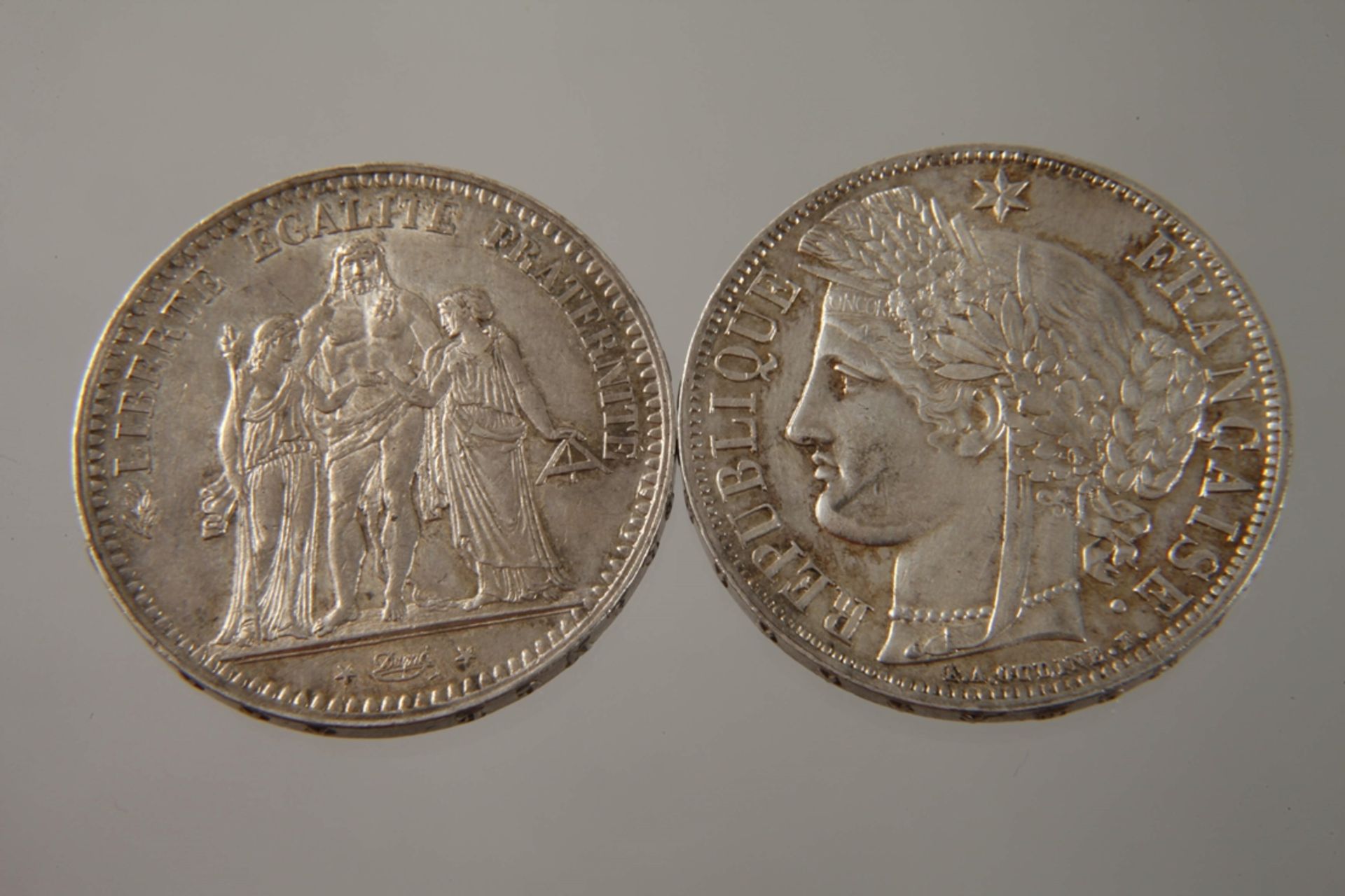 Zwei Silbermünzen Frankreich - Bild 2 aus 3