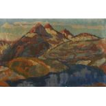 Hiller, Expressionist Mountain Landscape with Lake