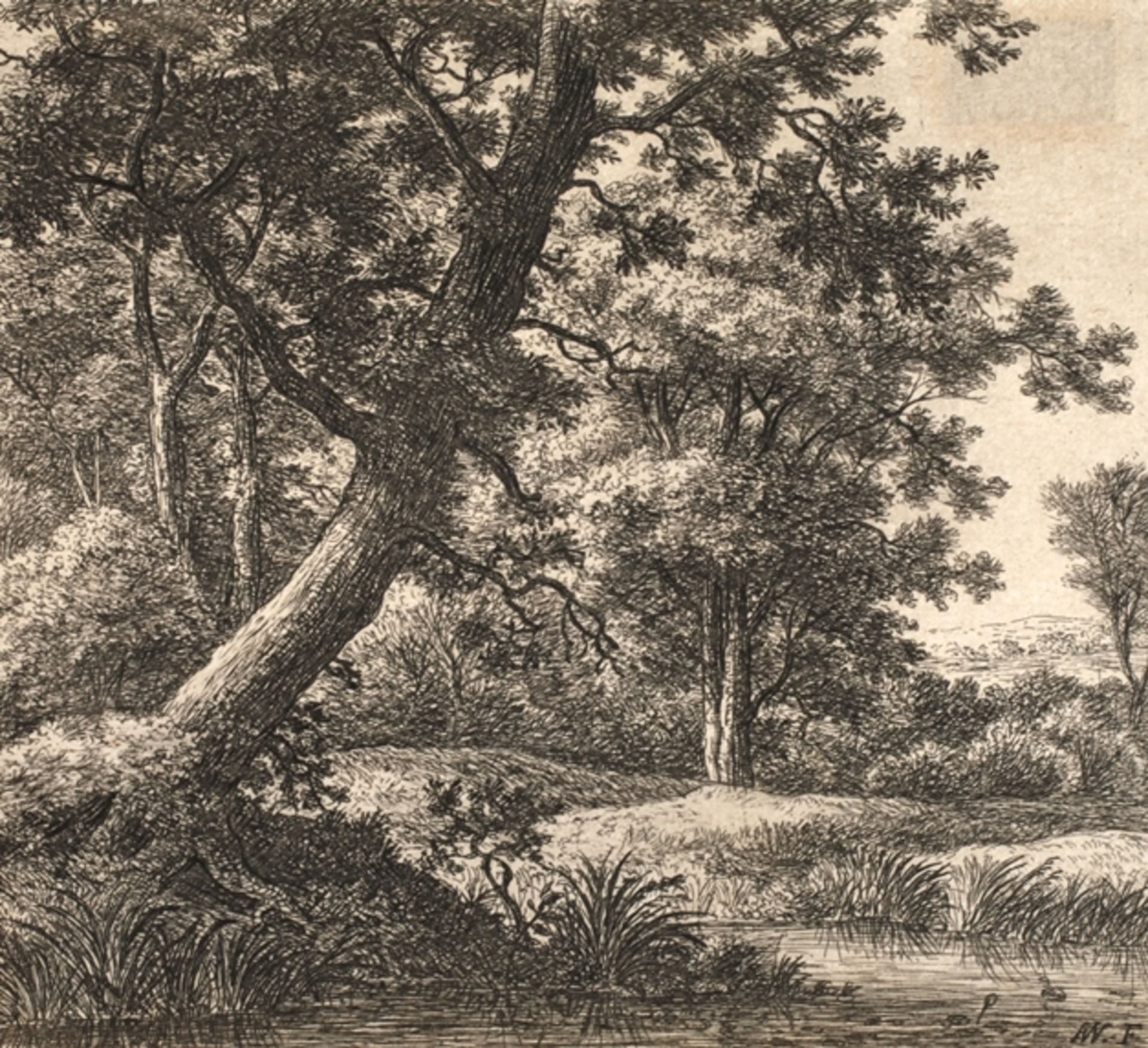 Anthonie Waterloo, Der schräg wachsende Baum
