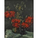 Pinkert, Still Life with Red Lilies and Laburnum