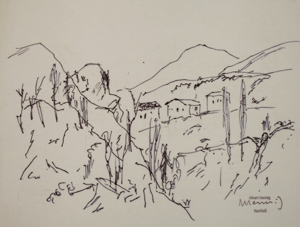 Albert Hennig, Mediterranes Dorf im Gebirge