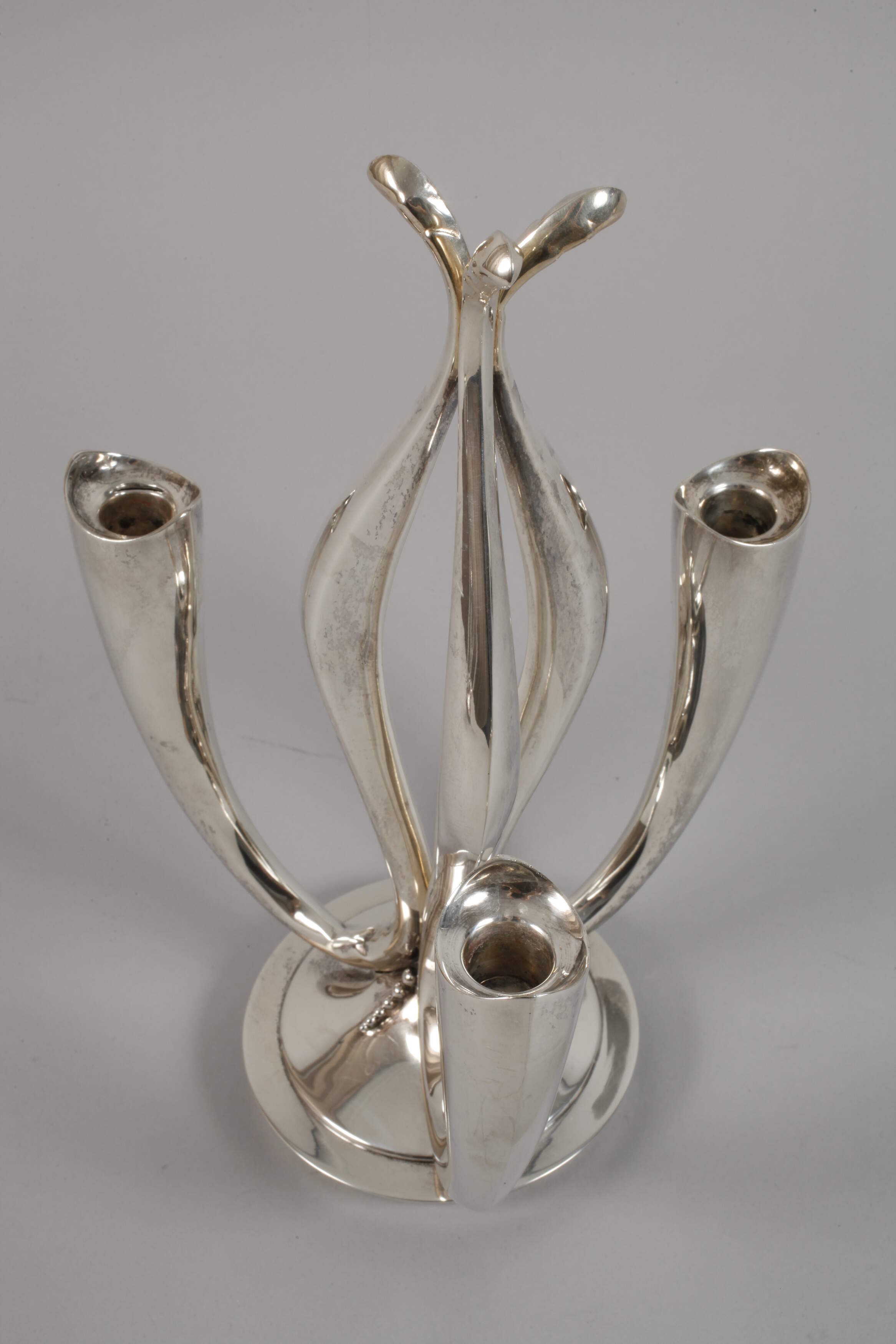 Pair of silver candlesticks Russia - Image 2 of 4