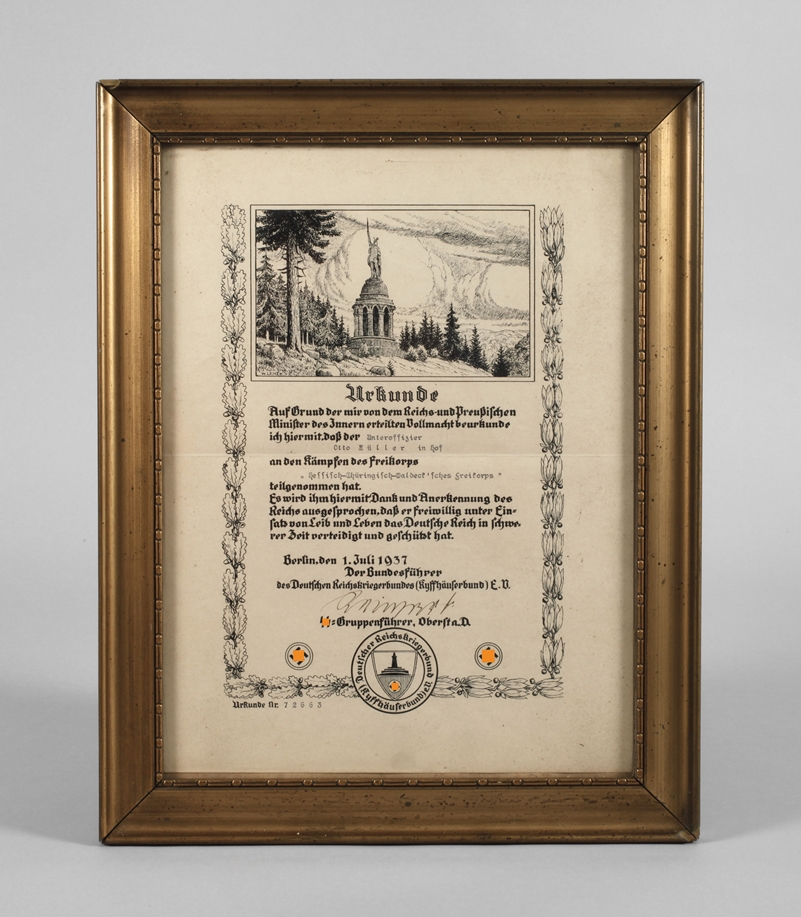 Certificate Freikorps