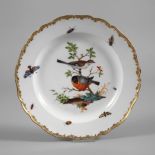 Meissen ornamental plate bird painting 