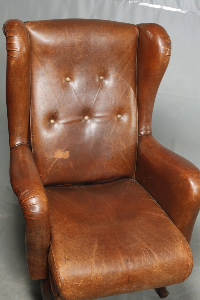 Pair of leather armchairs - Image 2 of 5