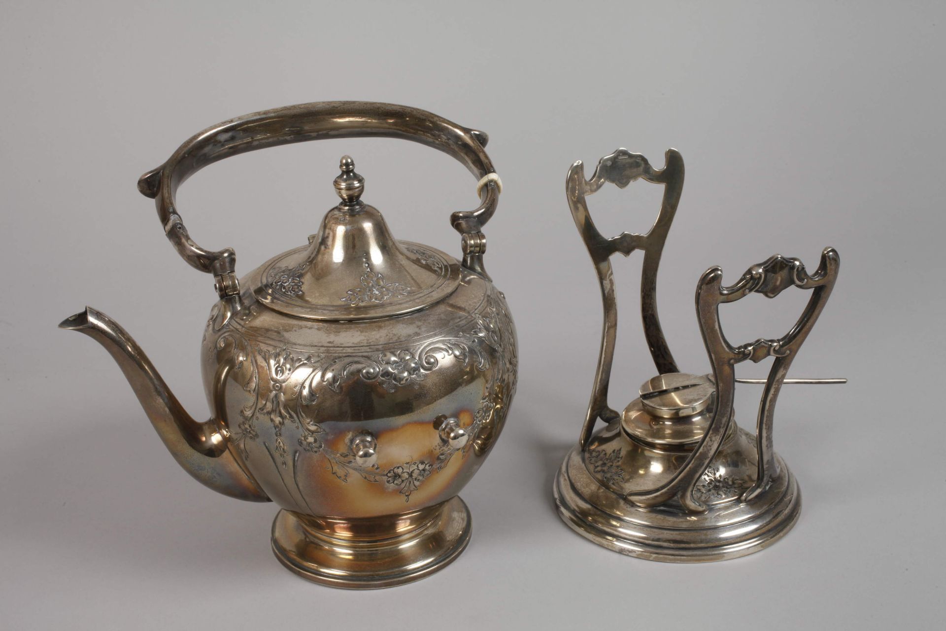 Fabergé large silver coffee/tea set - Image 7 of 14