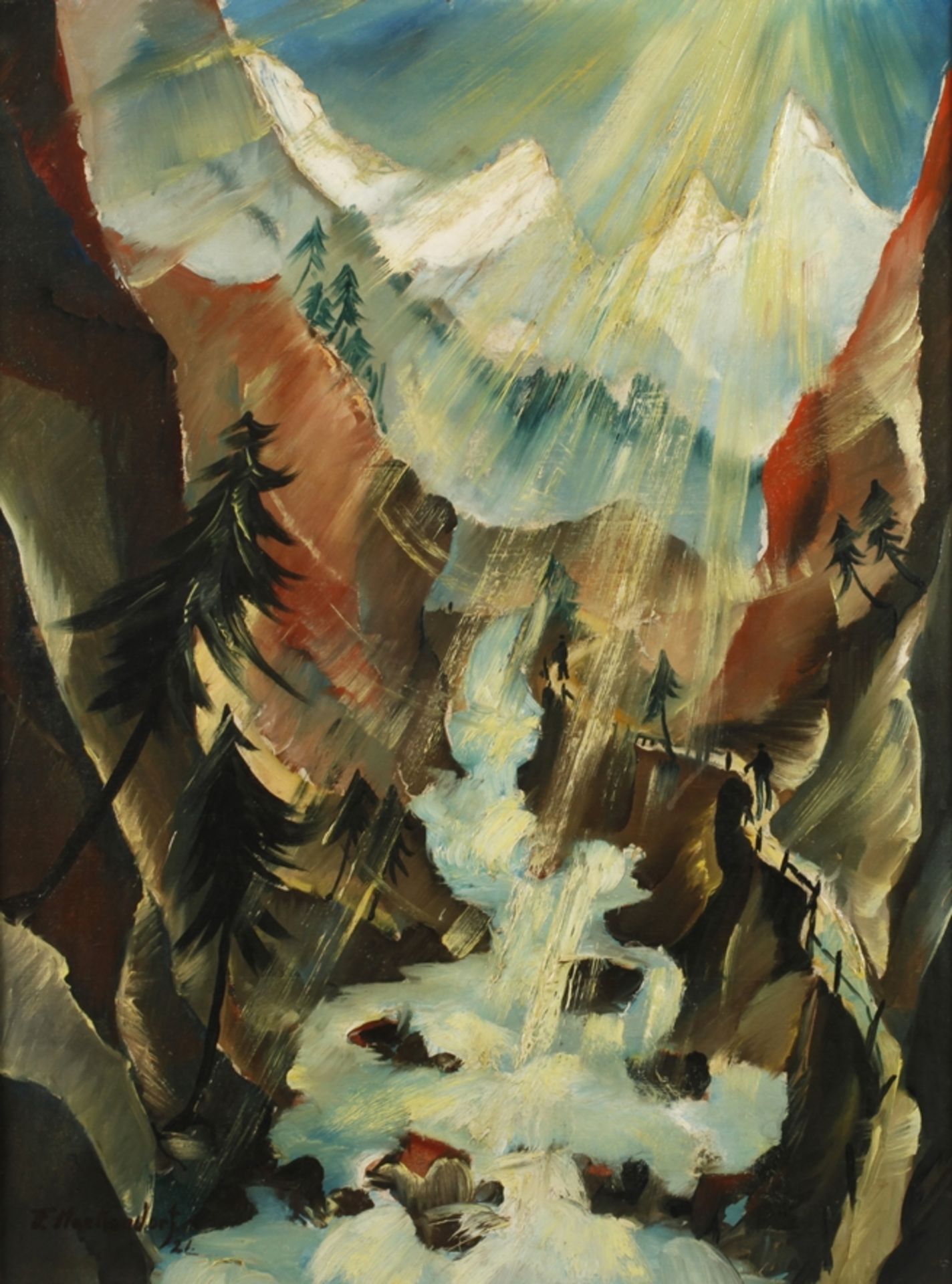 Prof. Franz Heckendorf, "Partnachklamm" - Image 2 of 11