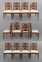 Twelve classicist chairs