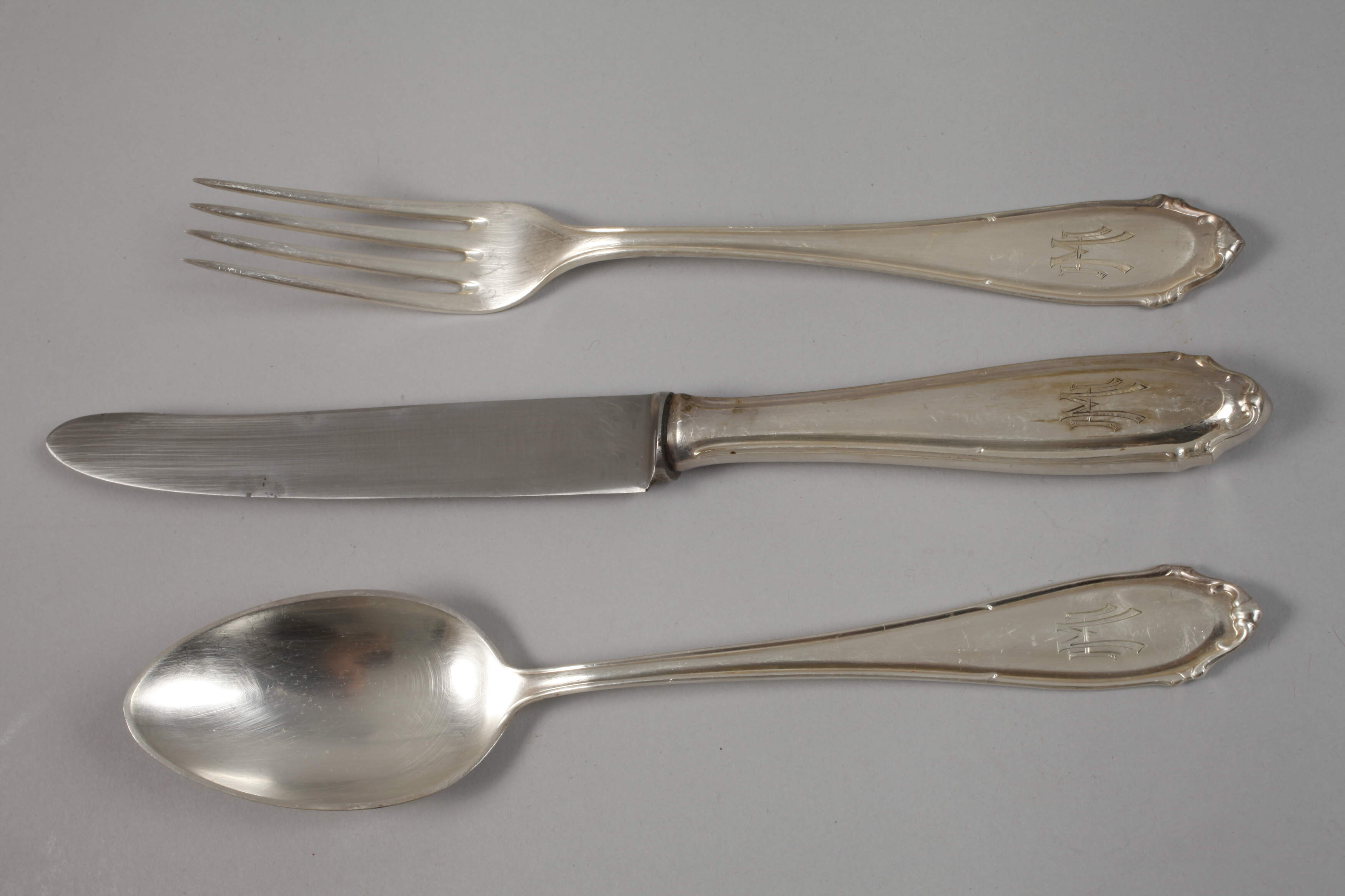 Large silver cutlery set - Image 5 of 6