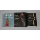 Three volumes of specialist literature on violin making