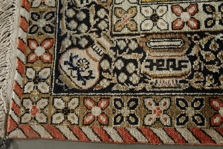 Silk carpet Hereke - Image 4 of 5