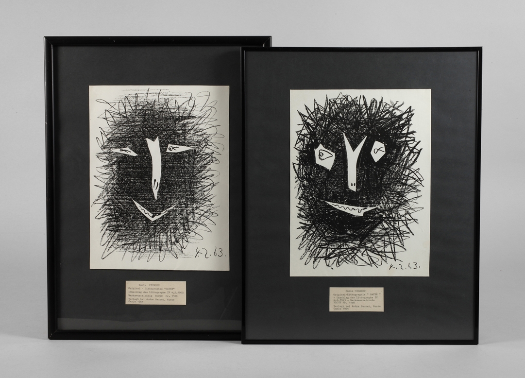 Pablo Picasso, Two prints and catalogue raisonné