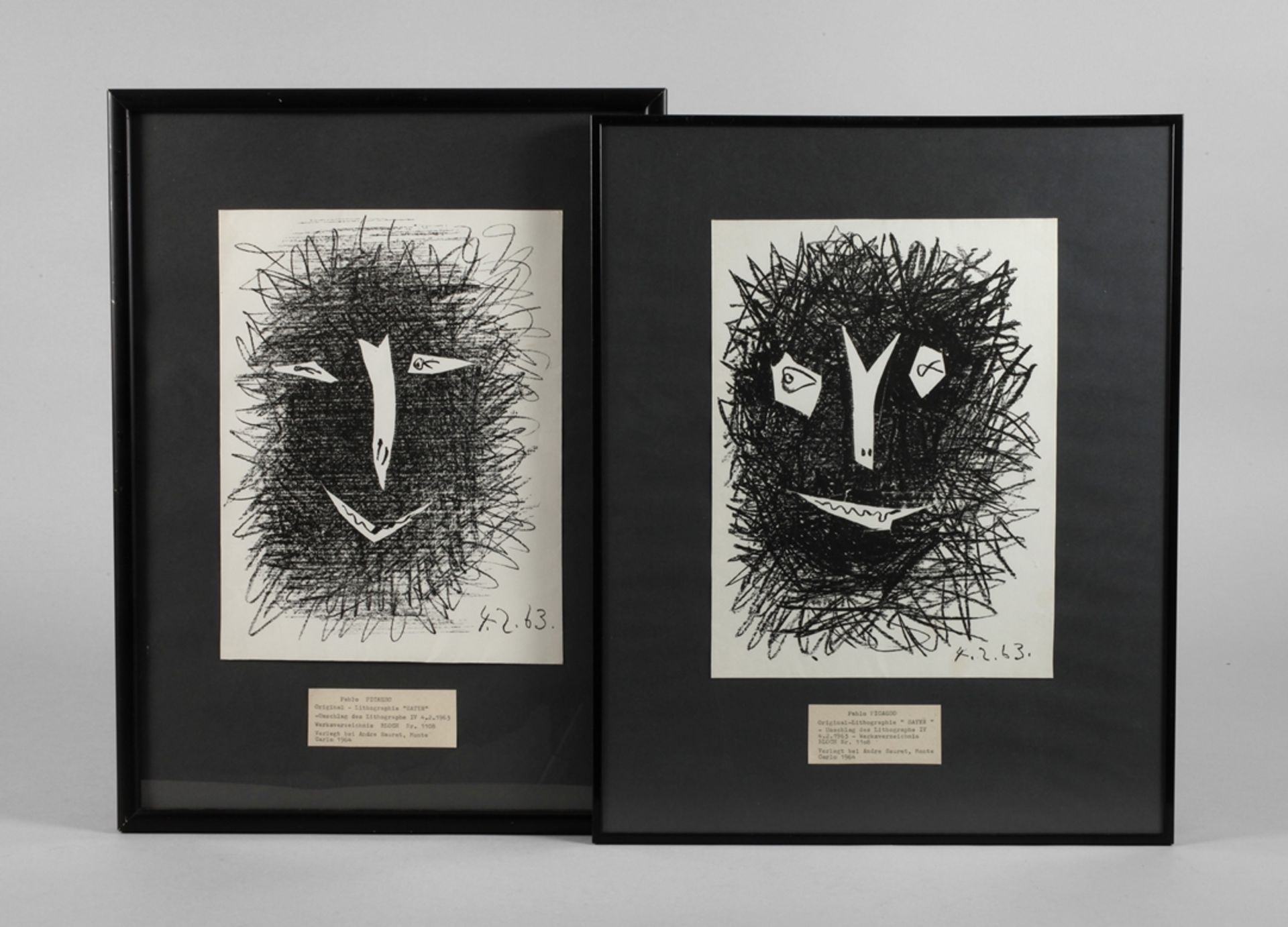 Pablo Picasso, Zwei Graphiken und Werksverzeichnis