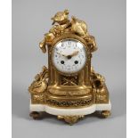 Small bronze mantel clock