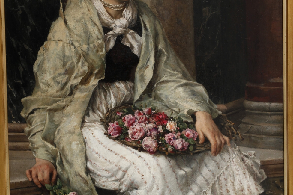 Franz Ruben, "Venezianische Blumenverkäuferin" - Image 7 of 12