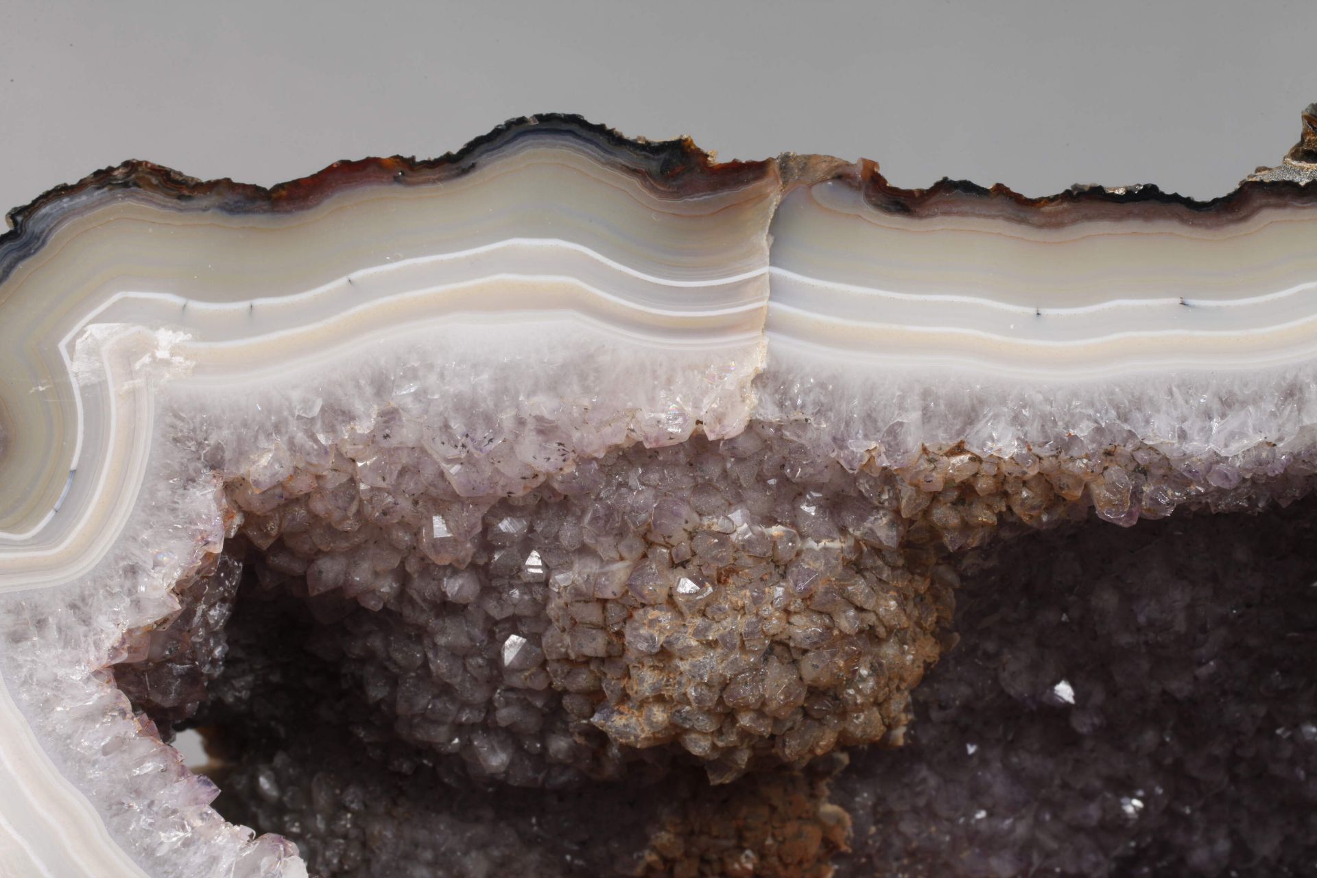 Achatgeode with amethyst - Image 5 of 6