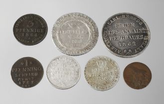Convolute of coins Anhalt-Bernburg