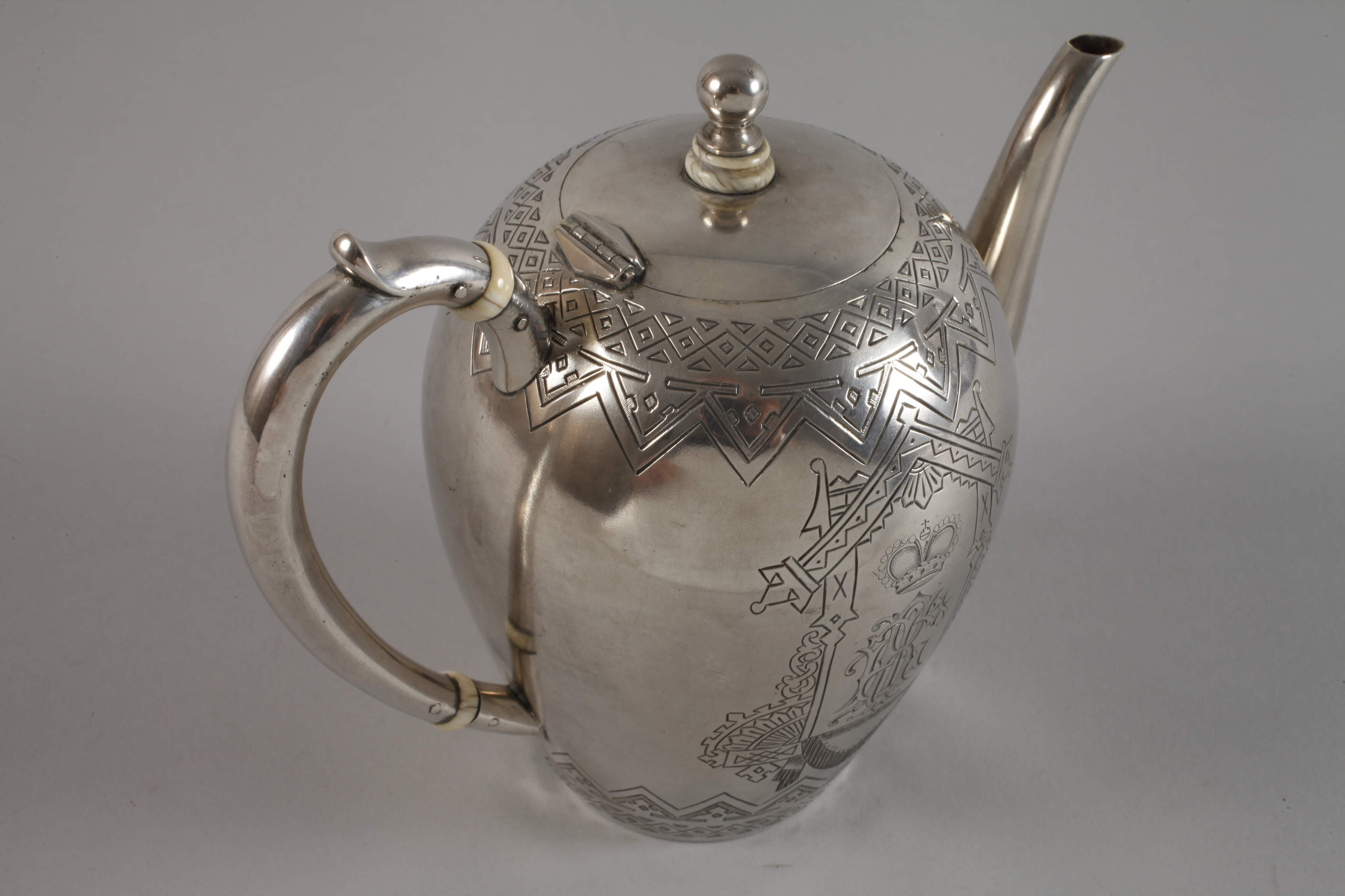 Russian silver jug from aristocratic property - Image 3 of 4