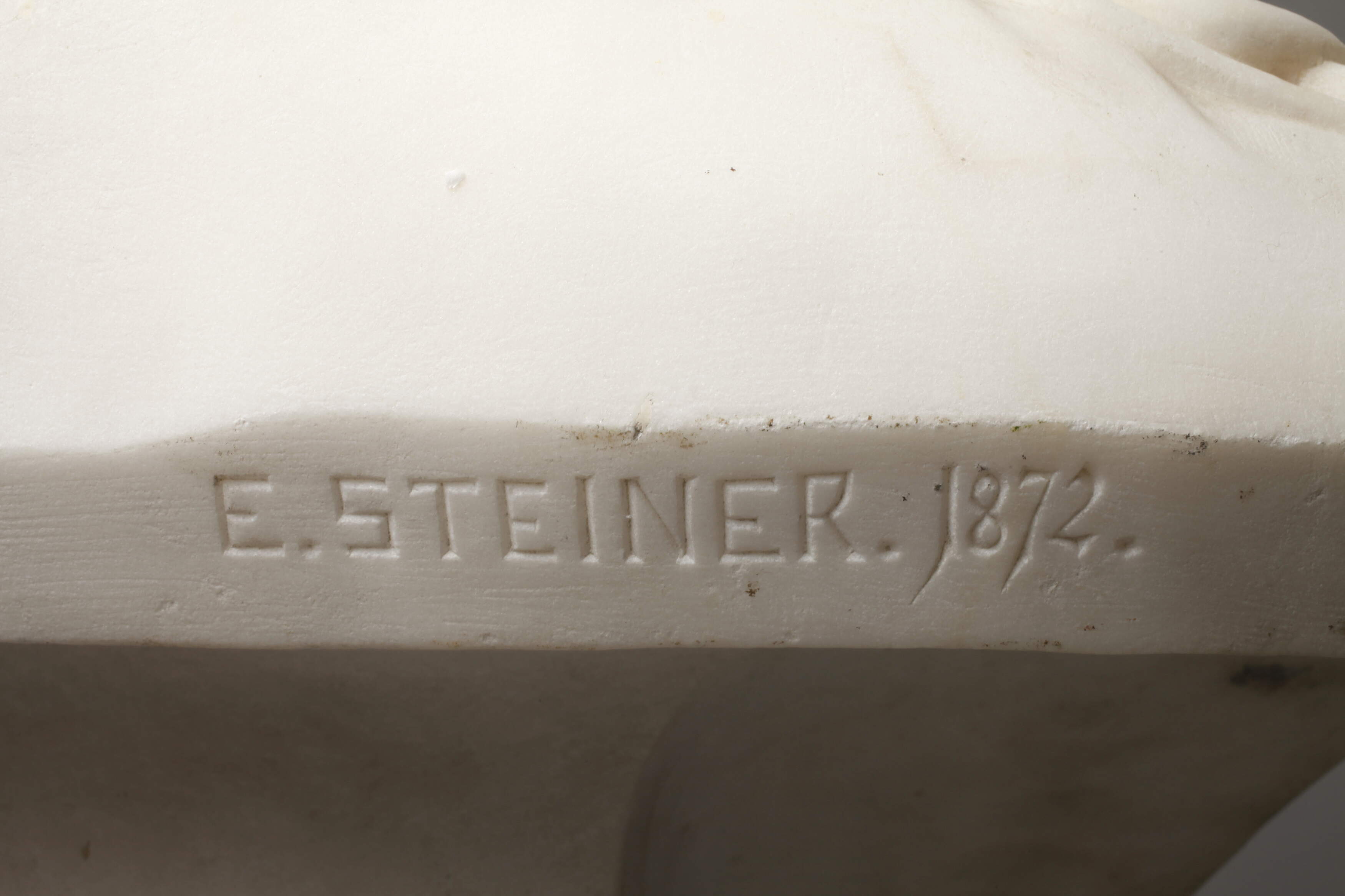 Emil Steiner, marble bust of Albert of Saxony - Image 7 of 9