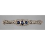 Art Deco brooch with sapphires and diamonds