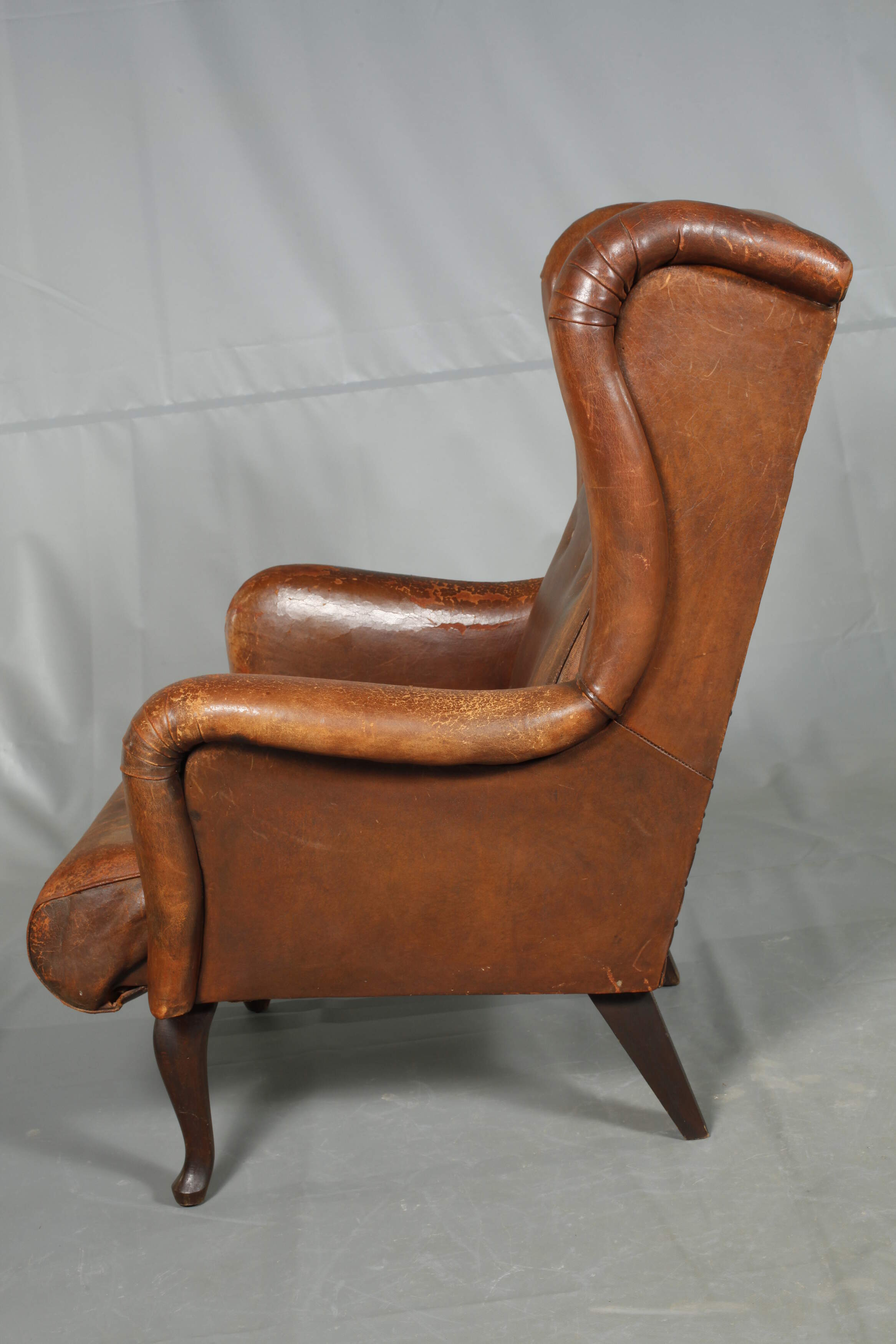 Pair of leather armchairs - Image 4 of 5