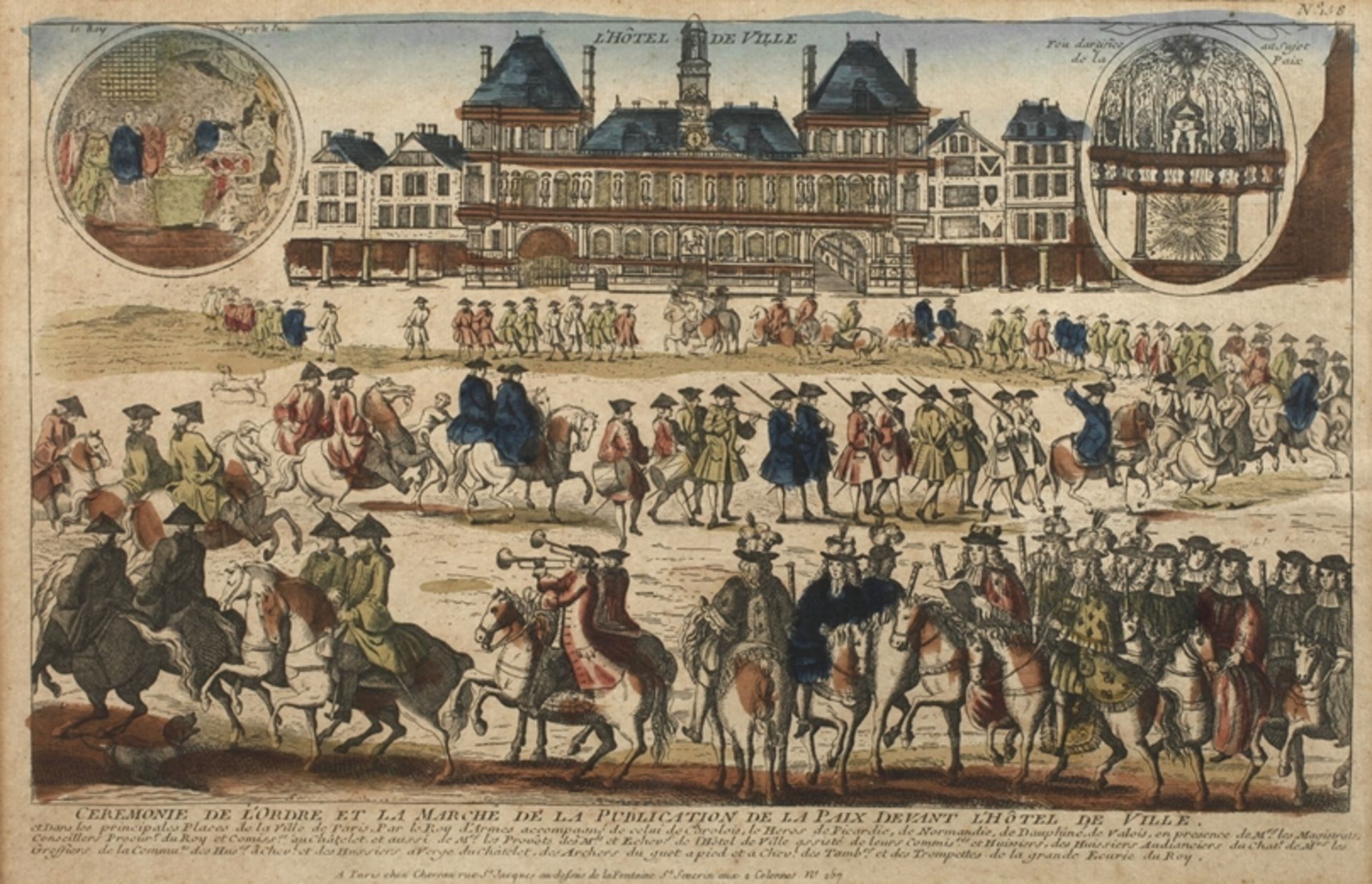 Parade on the occasion of the peace treaty of Paris