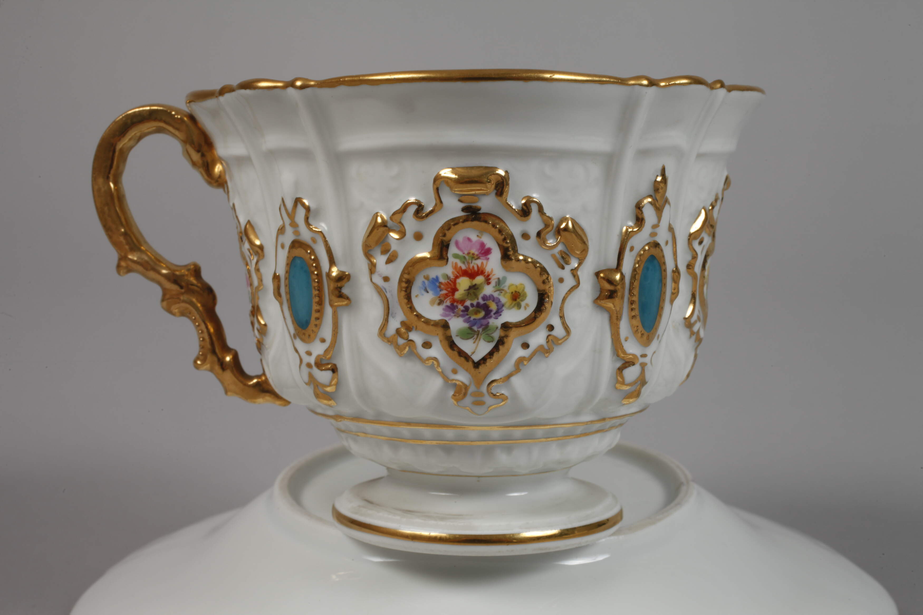 Meissen "Pressed Glass Pattern" cup and plate, - Image 6 of 6