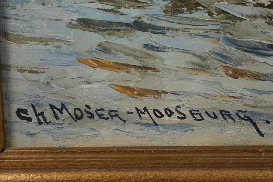 Moser-Moosburg, Imposing Mediterranean coastal scene - Image 3 of 4