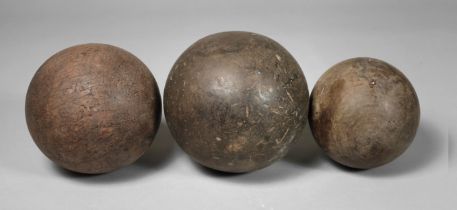 Three bocce balls