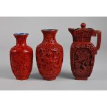Three lacquer carvings